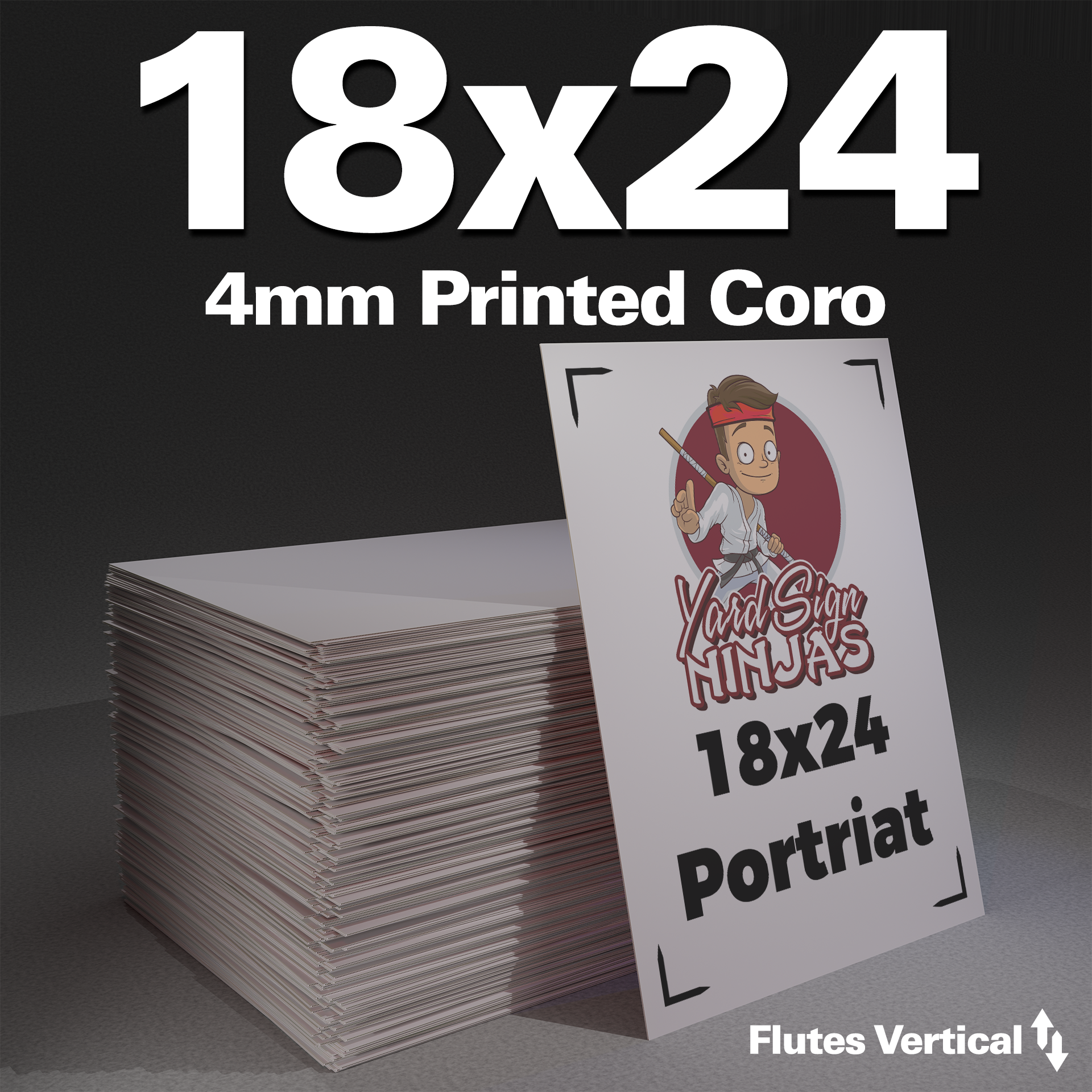 18x24 white coro signs • Yard Sign Ninjas