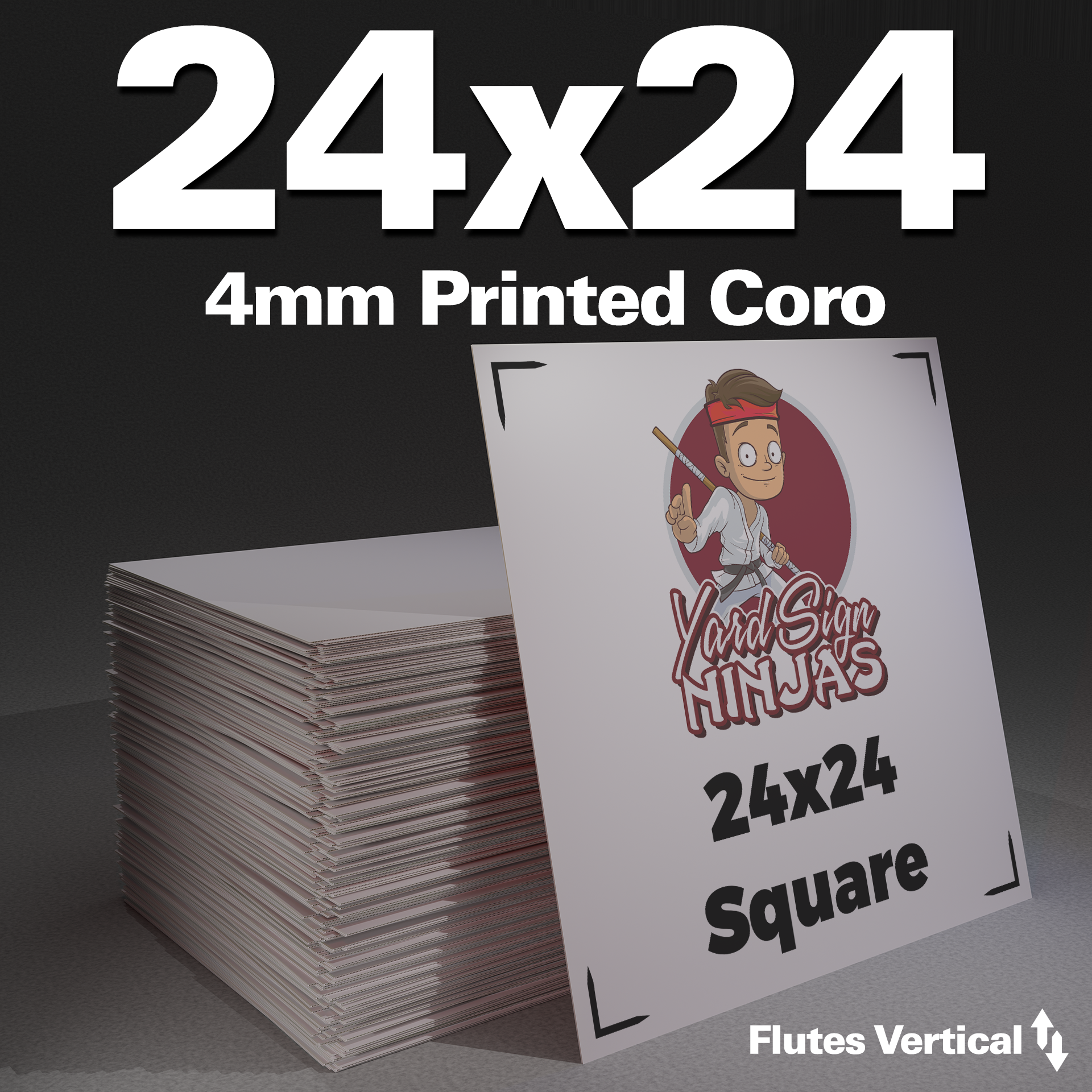 24x24 White Coro - Yard Sign Ninjas