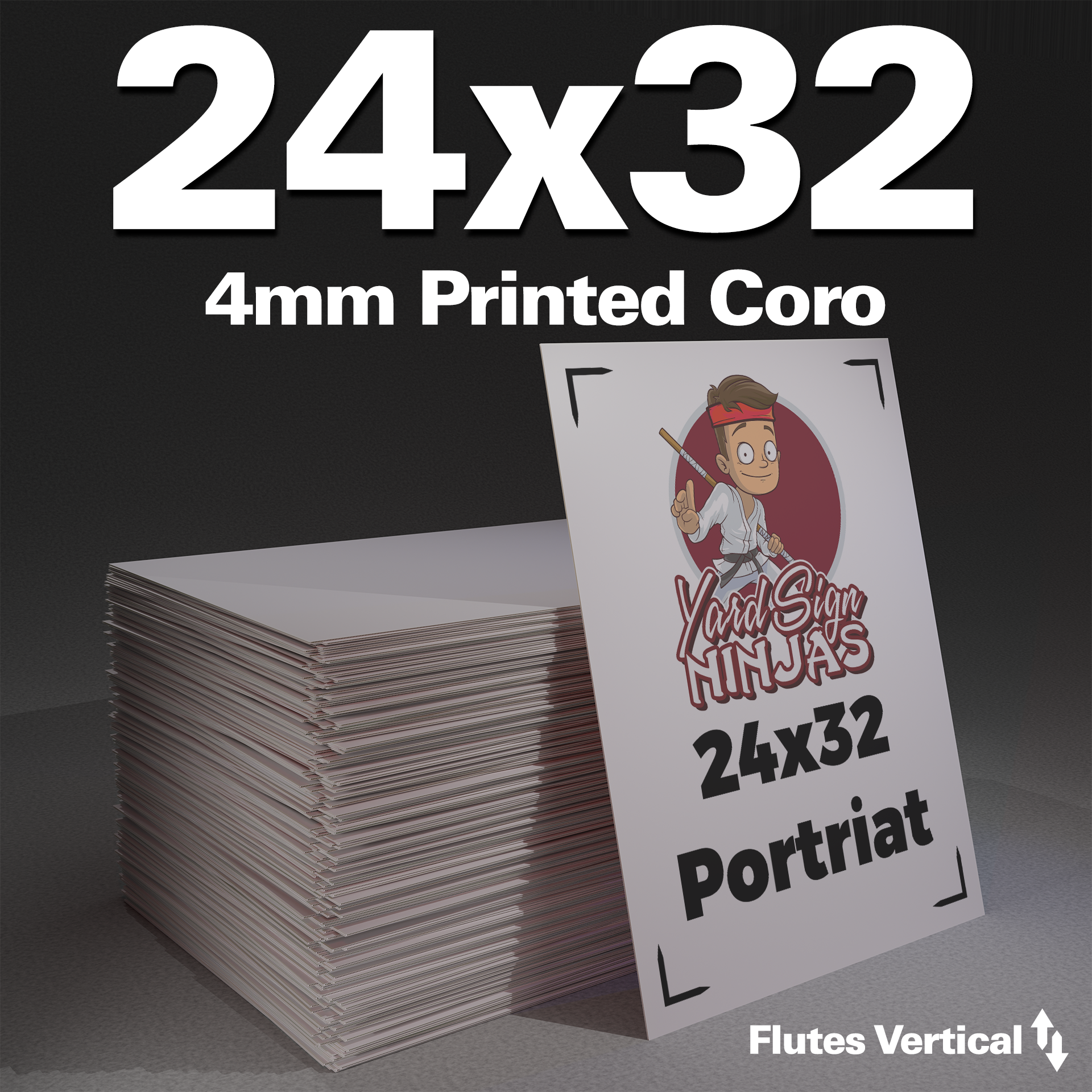 24x32 White Coro - Yard Sign Ninjas