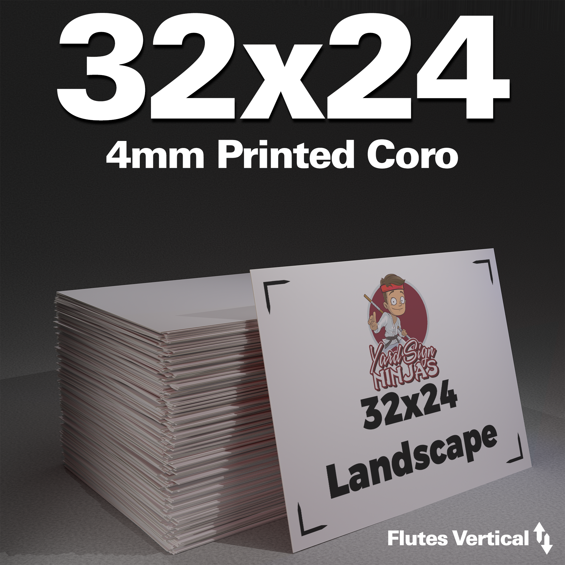 32x24 white coro signs • Yard Sign Ninjas